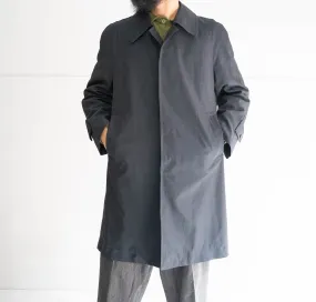 1980-90s Japan vintage navy color soutien collar coat