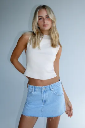 Abrand - Heather Icon Mock Neck Top in Clay