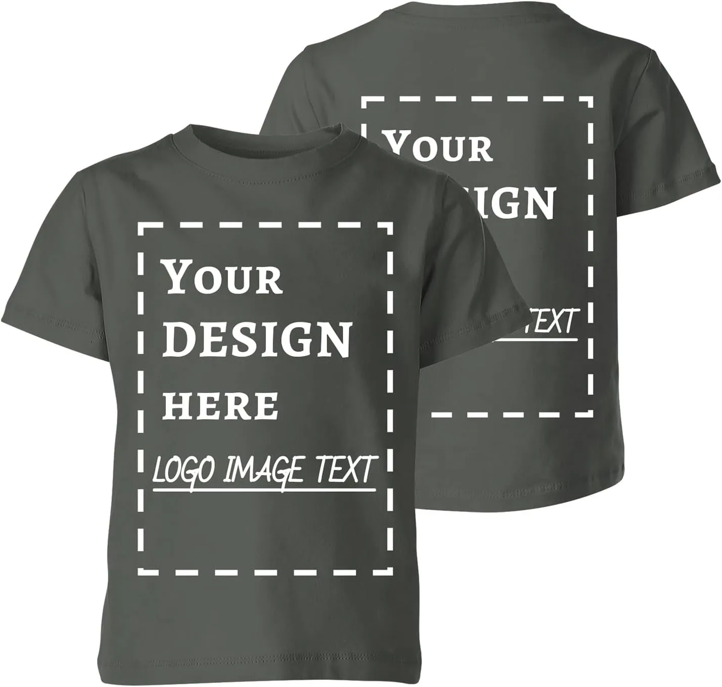 Custom T Shirts for Men Women Made in USA Personalized T-Shirts Design Your Photo/Text/Logo Customized Cotton Tee Front Back