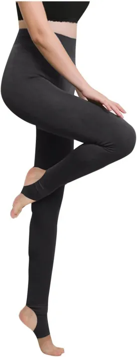 Fleece Lined Leggings Women High Waisted Stirrup Warm Gym Workout Leggings Soft Thermal Tights Athletic Yoga Pants