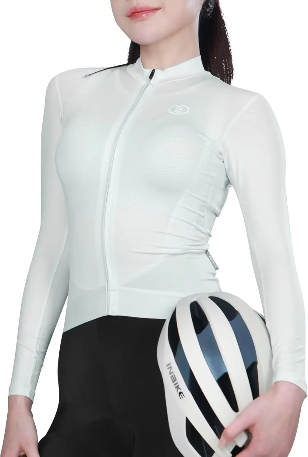 INBIKE Cycling Jersey Women Long Sleeve, Breathable Bike Shirts with Pockets, Bicycle Clothing for Road Biking Riding