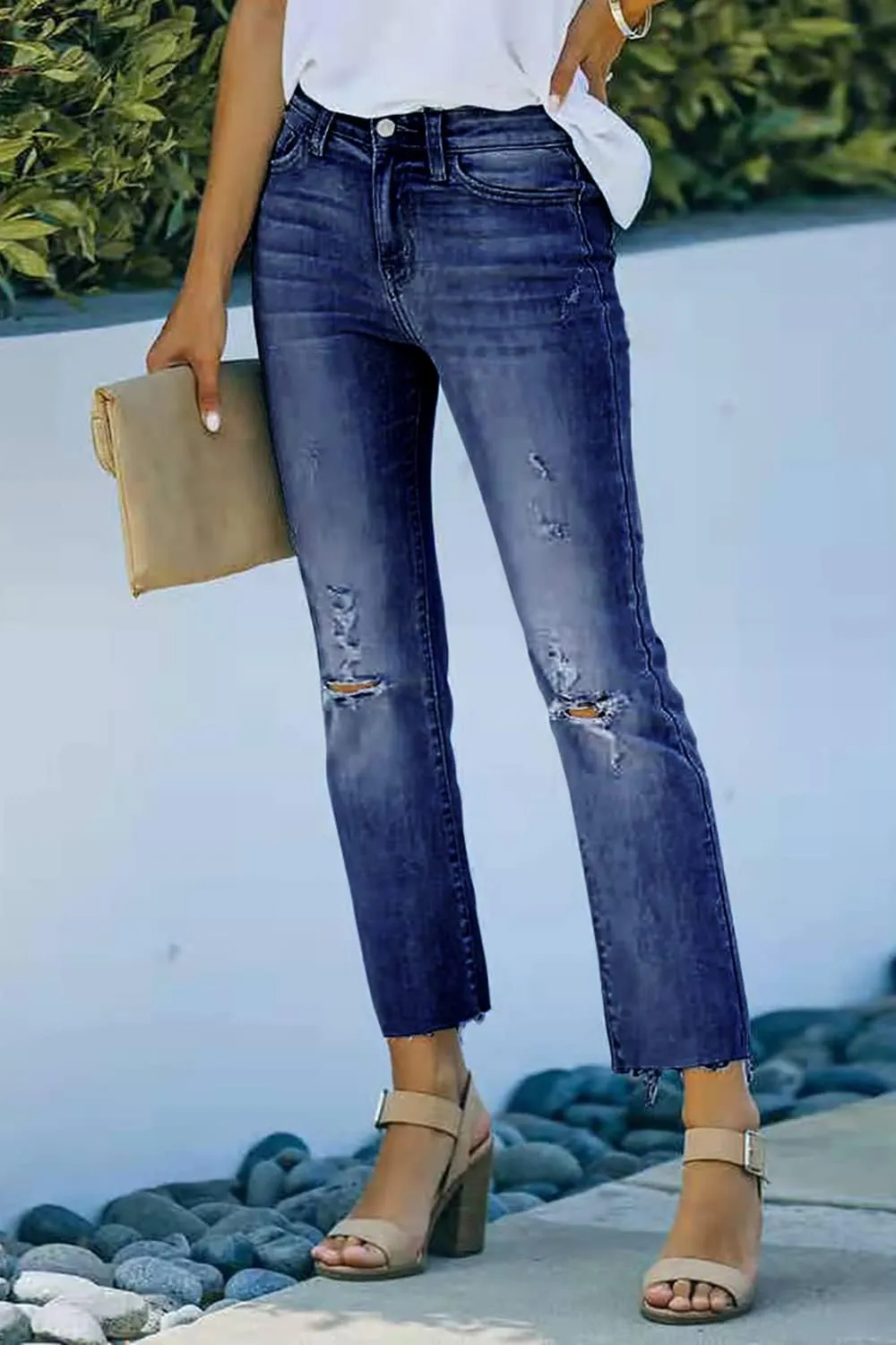Necooer Womens Flare Jeans Classic Stretch Raw Hem Flare Bell Bottom Denim Jeans Pants