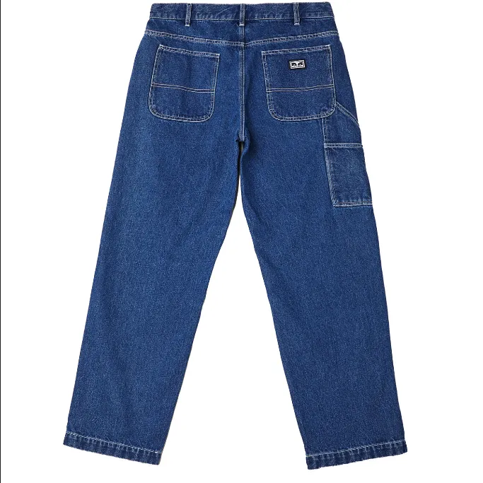 Obey Pantalone in Denim da uomo Hardwork Carpentiere 142010078 blu medio