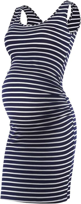 Rnxrbb S-2XL Women Summer Sleeveless Maternity Dress Pregnancy Tank Scoop Neck Mama Clothes Casual Bodycon Clothing