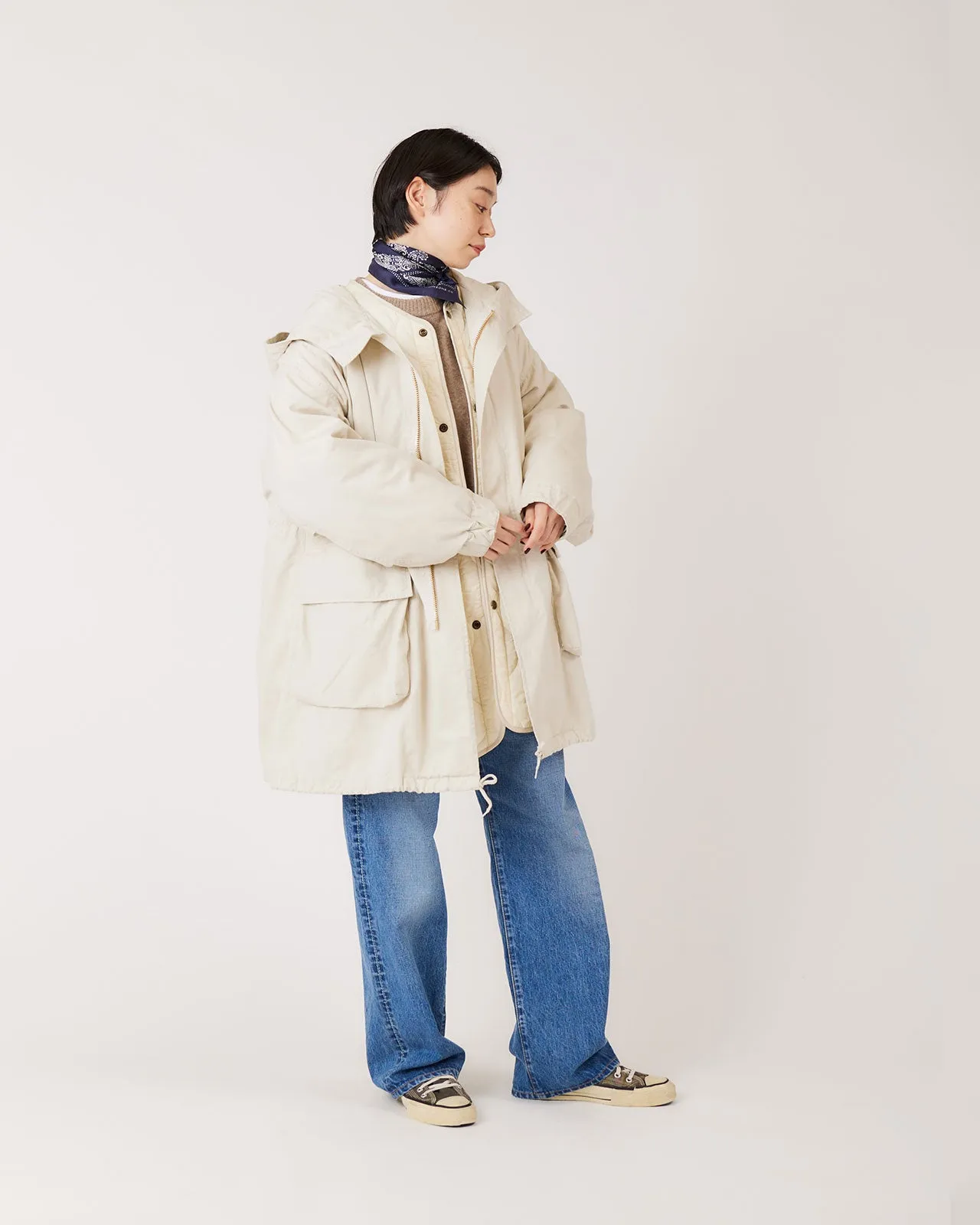 SHORT QUILTING COAT(WHITE)