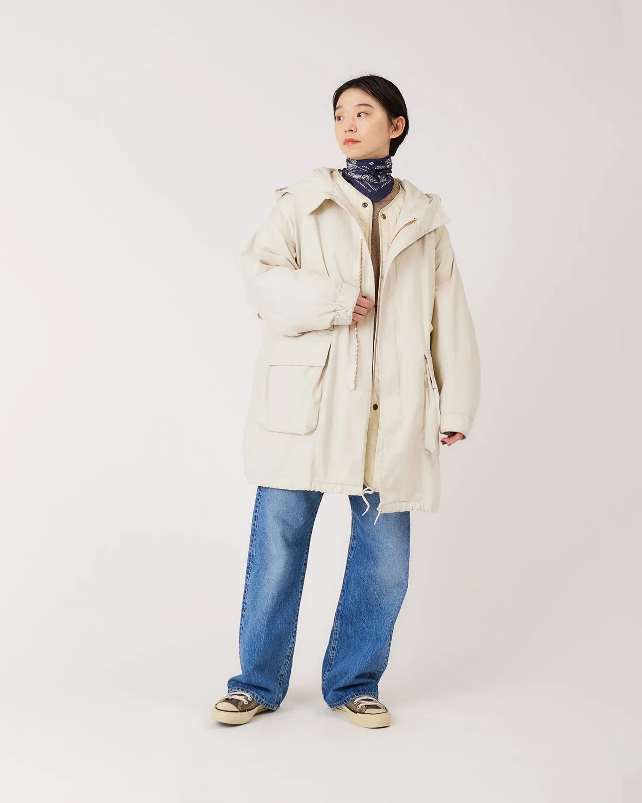 SHORT QUILTING COAT(WHITE)