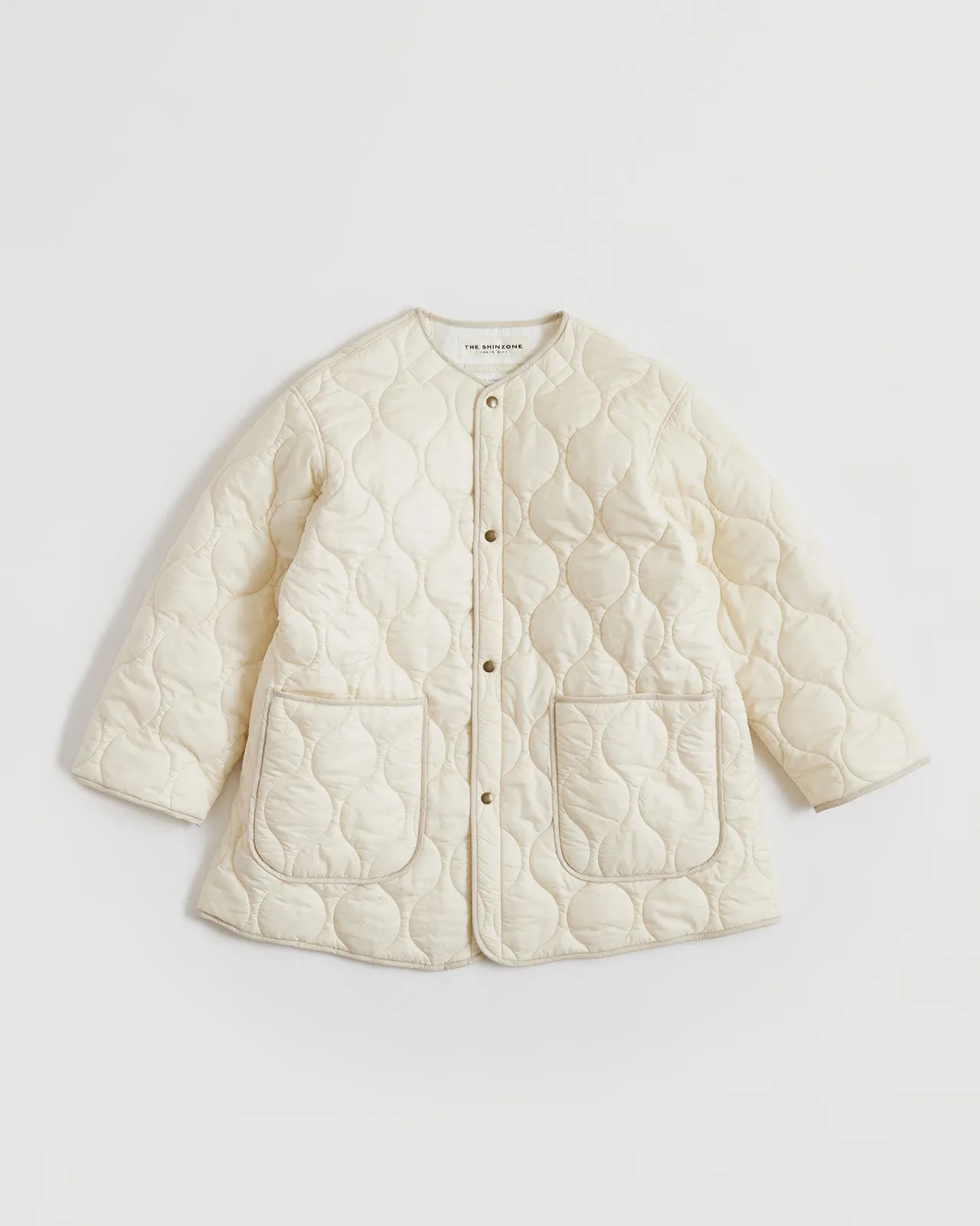 SHORT QUILTING COAT(WHITE)