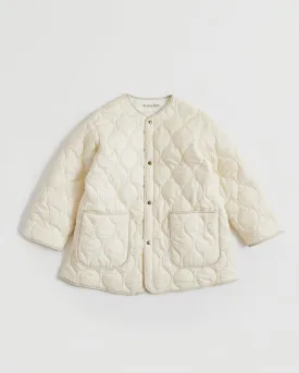 SHORT QUILTING COAT(WHITE)