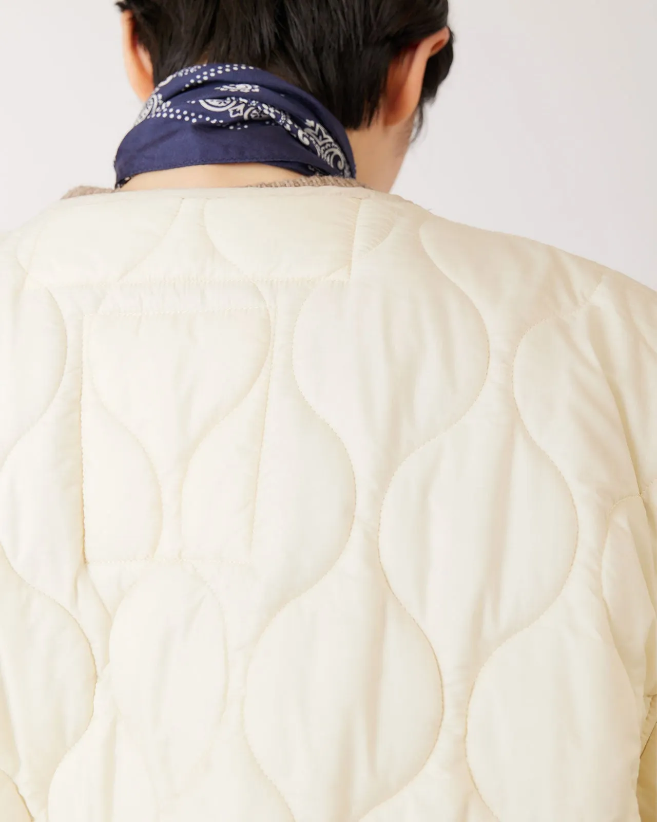 SHORT QUILTING COAT(WHITE)