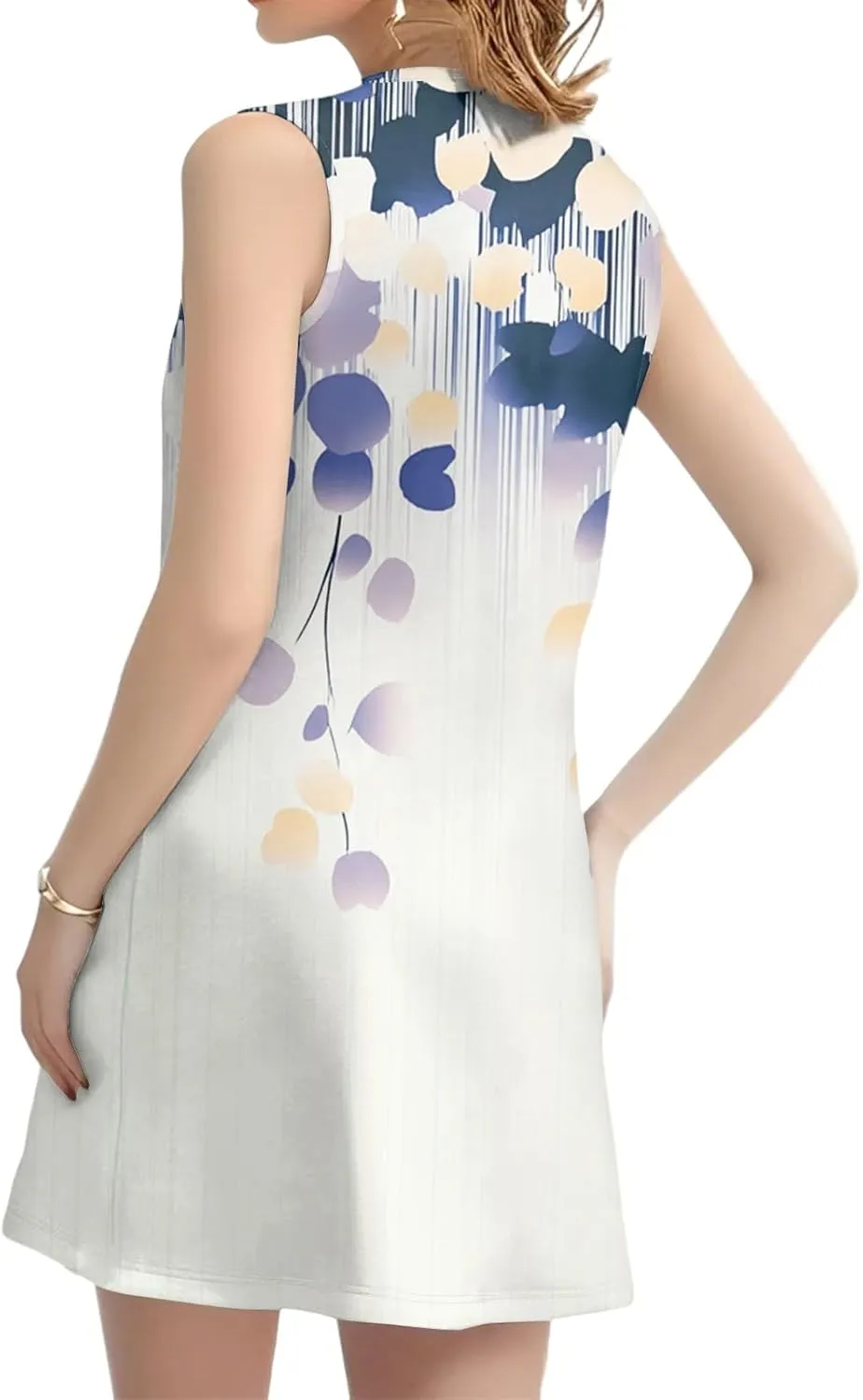 Summer Beach Vacation Clothes Spring Dresses for Women 2025 Sleeveless Floral Dress Boho Printed Mini Dress