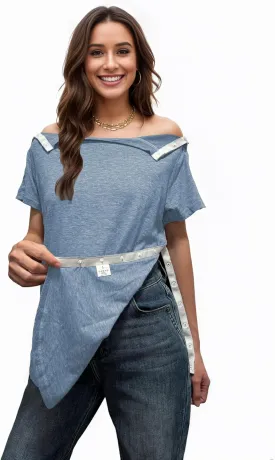 Youdiao Post Shoulder Surgery Shirt for Women Tear Away Snap Short Sleeve Rotator Cuff Recovery Must Haves Chemo Clothing
