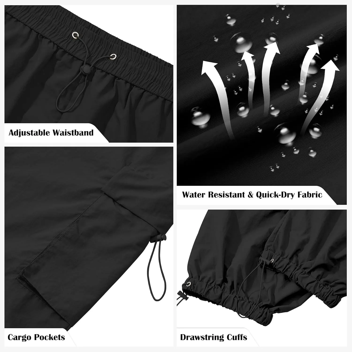 Zando Men's Cargo Pants Baggy Joggers Cargo Pant Oversized Trendy Casual Parachute Pants Mens Waterproof Hiking Pants