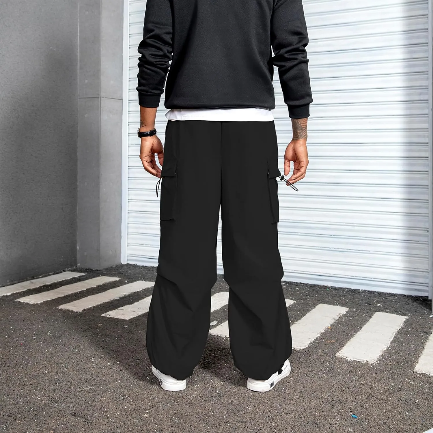 Zando Men's Cargo Pants Baggy Joggers Cargo Pant Oversized Trendy Casual Parachute Pants Mens Waterproof Hiking Pants