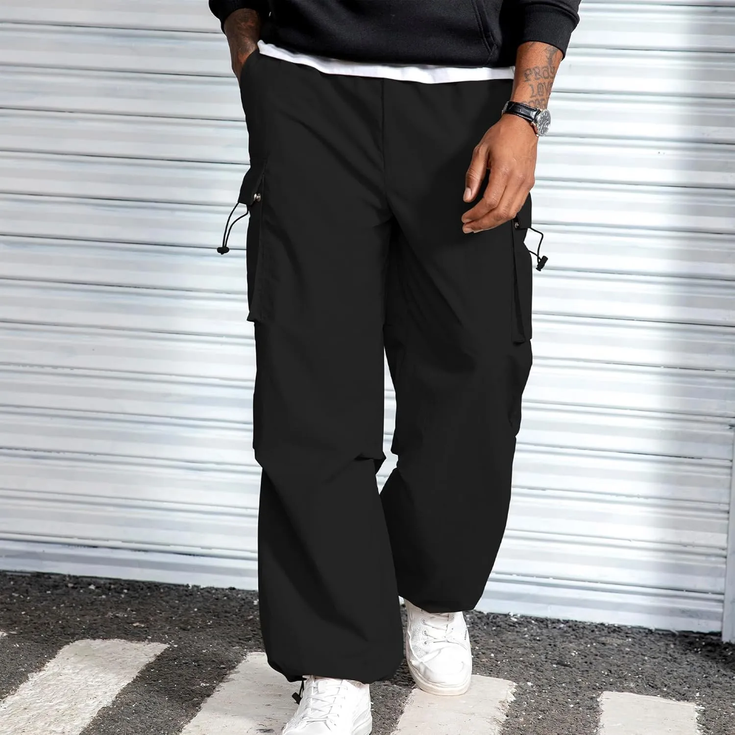 Zando Men's Cargo Pants Baggy Joggers Cargo Pant Oversized Trendy Casual Parachute Pants Mens Waterproof Hiking Pants