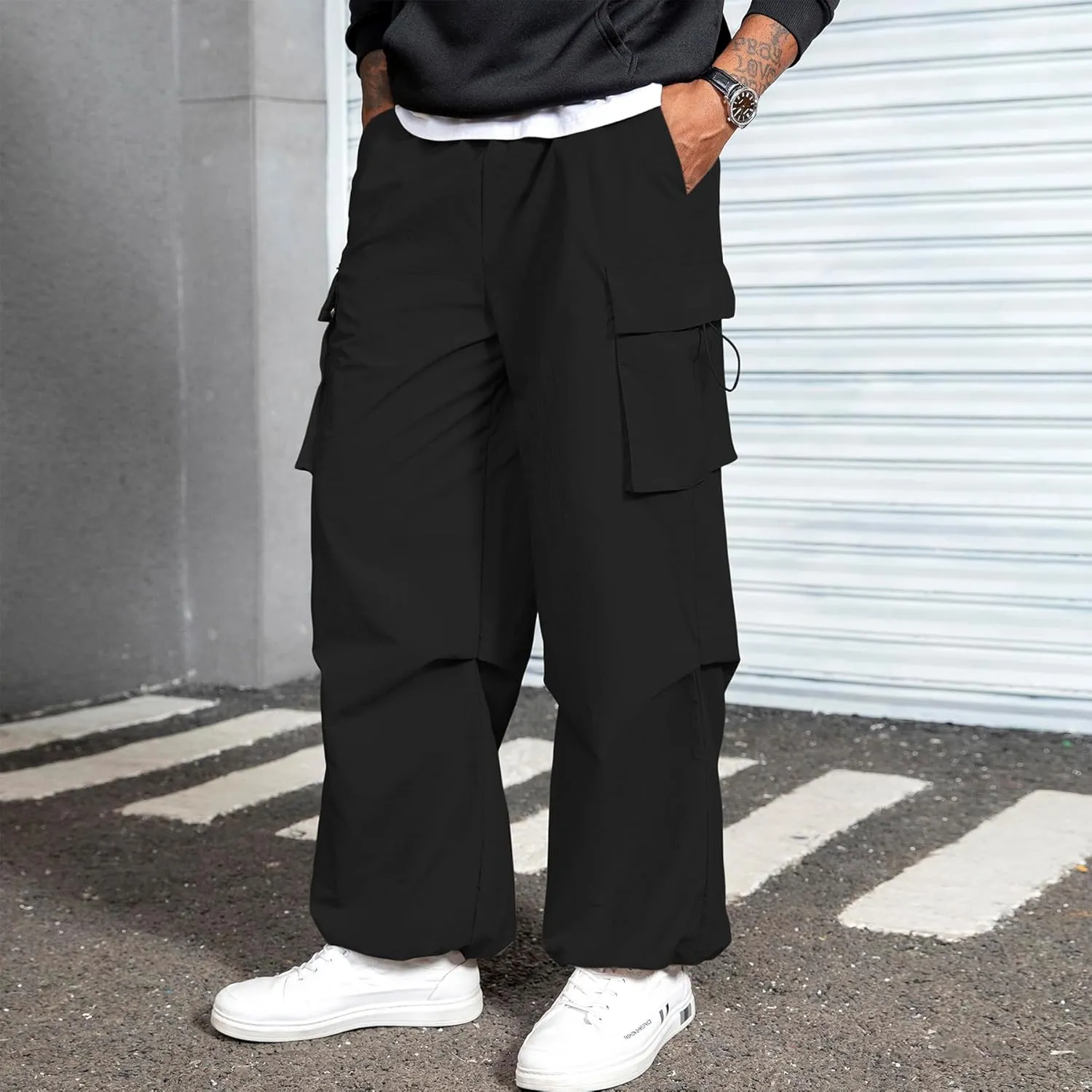 Zando Men's Cargo Pants Baggy Joggers Cargo Pant Oversized Trendy Casual Parachute Pants Mens Waterproof Hiking Pants